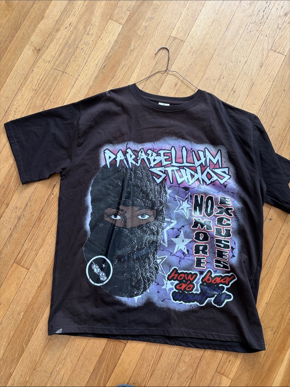 Kids Graphic Tee - Black with Purple Accent